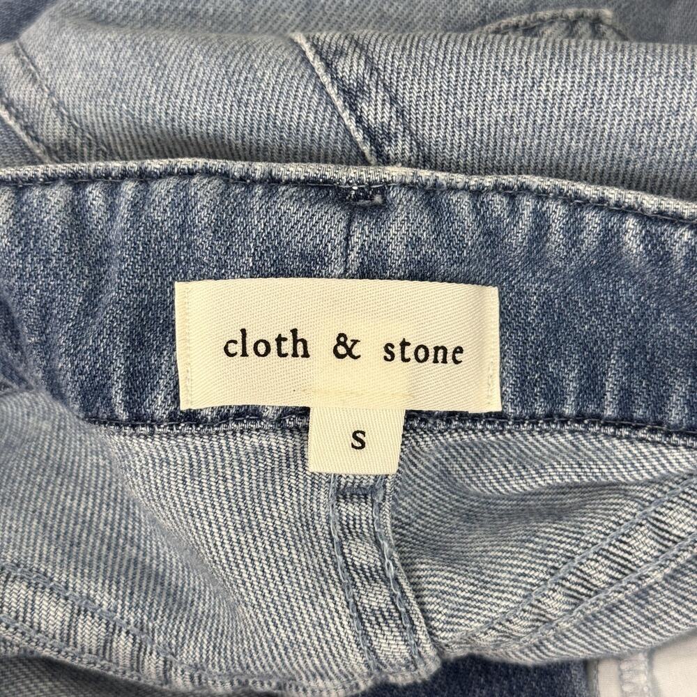 Cloth & Stone Jeans Womens Small Distressed Straight Tencel Lyocell Light Wash - Picture 3 of 11